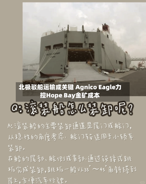 北极驳船运输成关键 Agnico Eagle力控Hope Bay金矿成本-第3张图片