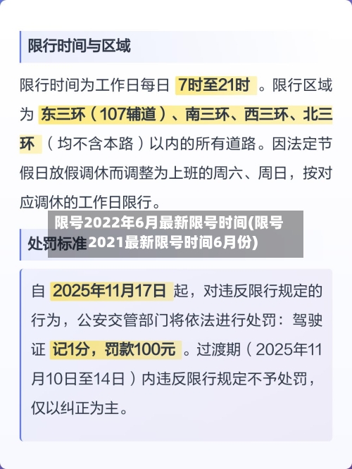 限号2022年6月最新限号时间(限号2021最新限号时间6月份)-第3张图片
