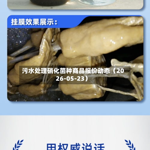 污水处理硝化菌种商品报价动态(2026-05-23)