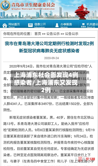 上海浦东社会面发现4例感染者/上海浦东又发现2例-第2张图片